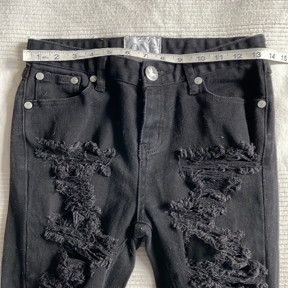 ONE Teaspoon Yard Birds Mid Rise Distressed Skinny Jeans Size 27 - Picture 7 of 9